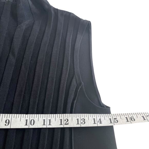 Vince Black Sleeveless Mixed Rib Sleeveless Mock Turtleneck Top Size XXS - Picture 9 of 10